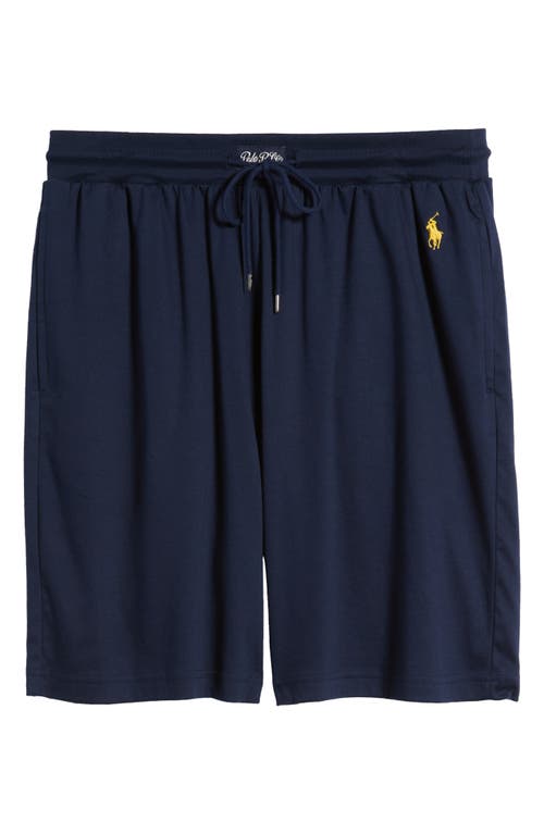 Polo Ralph Lauren Mercerized Cotton Pajama Shorts In Classic Navy/gold