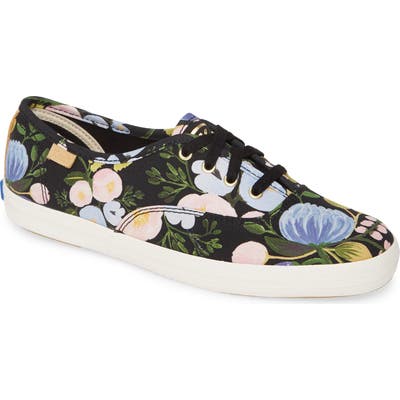 Keds X Rifle Paper Co. Champion Low Top Sneaker Sneaker, Black