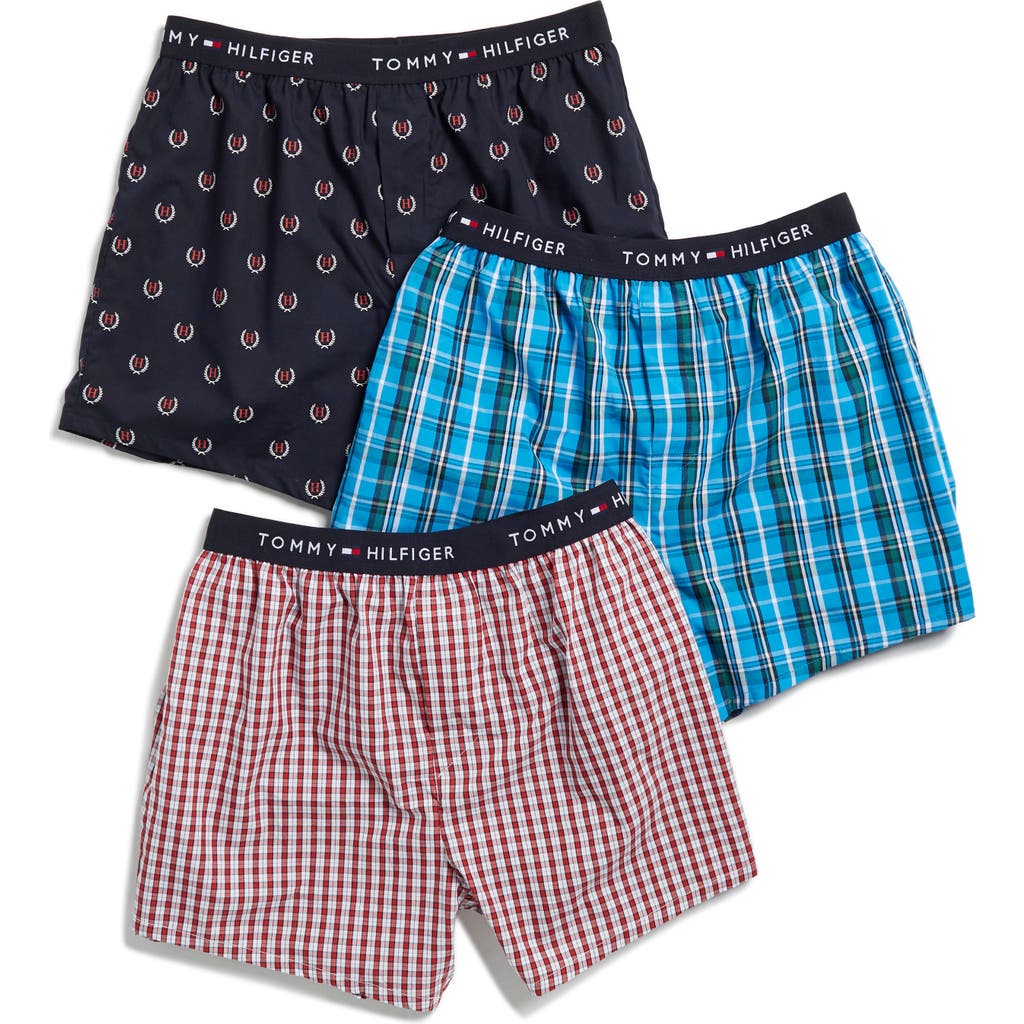 Tommy Hilfiger Assorted Pack Of 3 Cotton Boxers In Gold