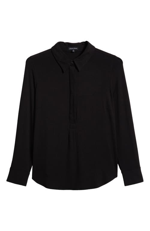 Universal Standard Elbe Popover Shirt In Black