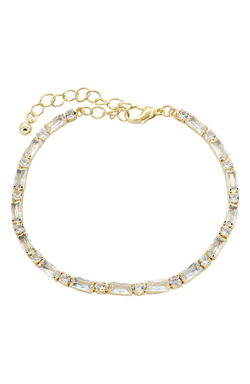 Mixed Cubic Zirconia Chain Bracelet in Gold
