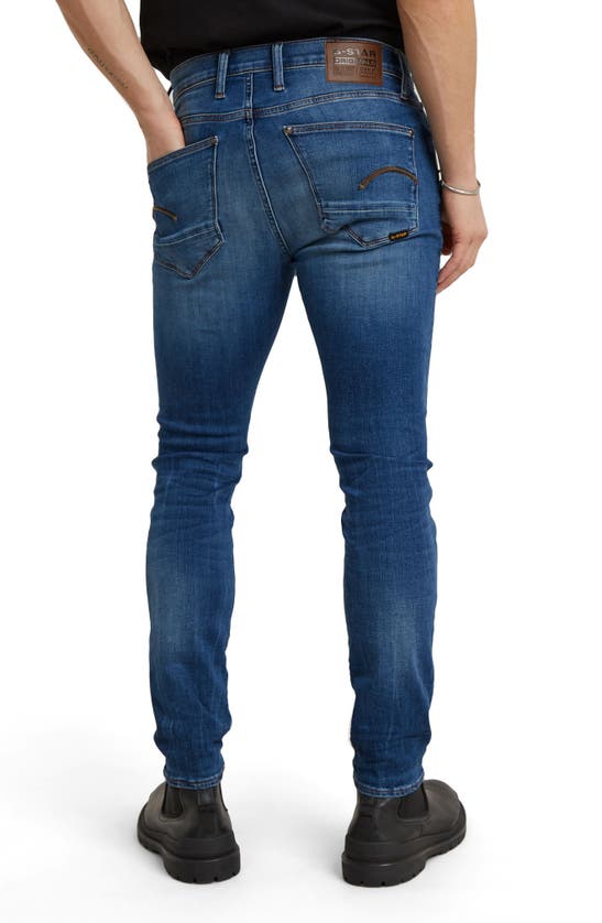 Shop G-star Raw D-staq Slim Fit Jeans In Medium Indigo Aged