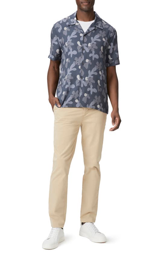 Paige Landon Short Sleeve Button-up Shirt In Constellation Blue