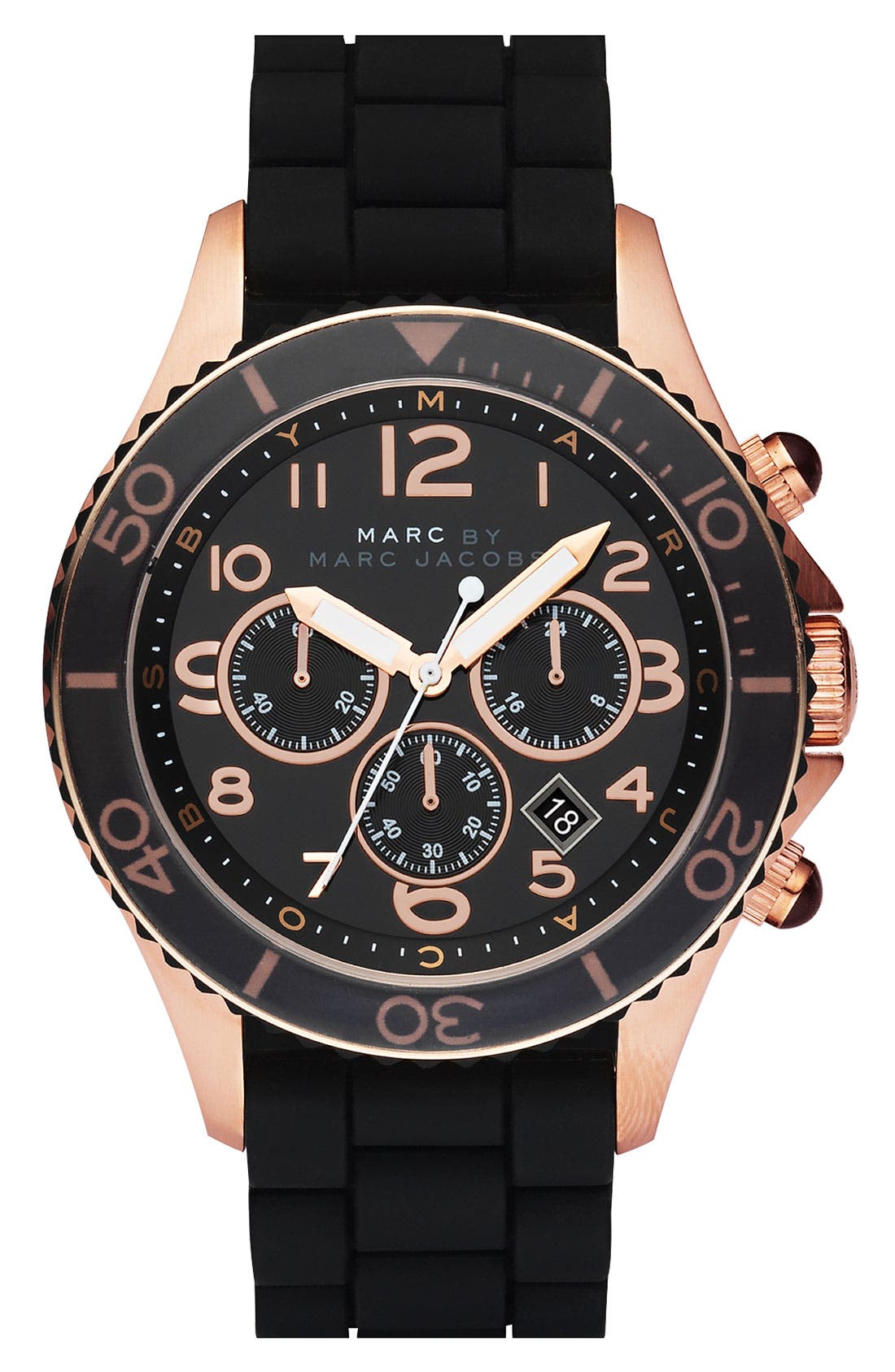 MARC BY MARC JACOBS 'Rock' Large Chronograph Silicone Watch Nordstrom