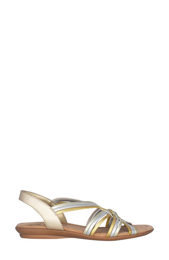 Shop Impo Bryce Stretch Elastic Strappy Sandal In Metallic Multi