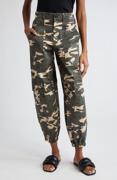 ATM Anthony Thomas Melillo Camo Print Crop Stretch Cotton Twill Cargo Joggers in Classic Camo at Nordstrom, Size 6