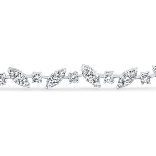 Shop Bliss Diamond 3.70ct 14k White Gold Diamond Tennis Bracelet 7" Lab Grown