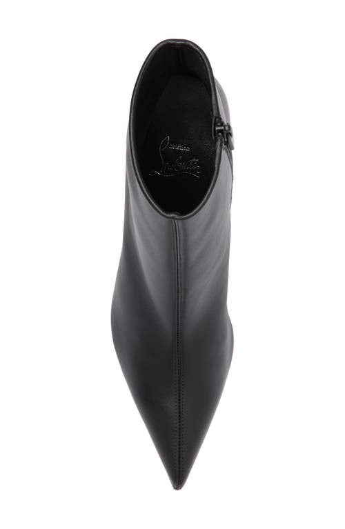 Shop Christian Louboutin Sporty Kate Pointed Toe Bootie In B439 Black/lin Black