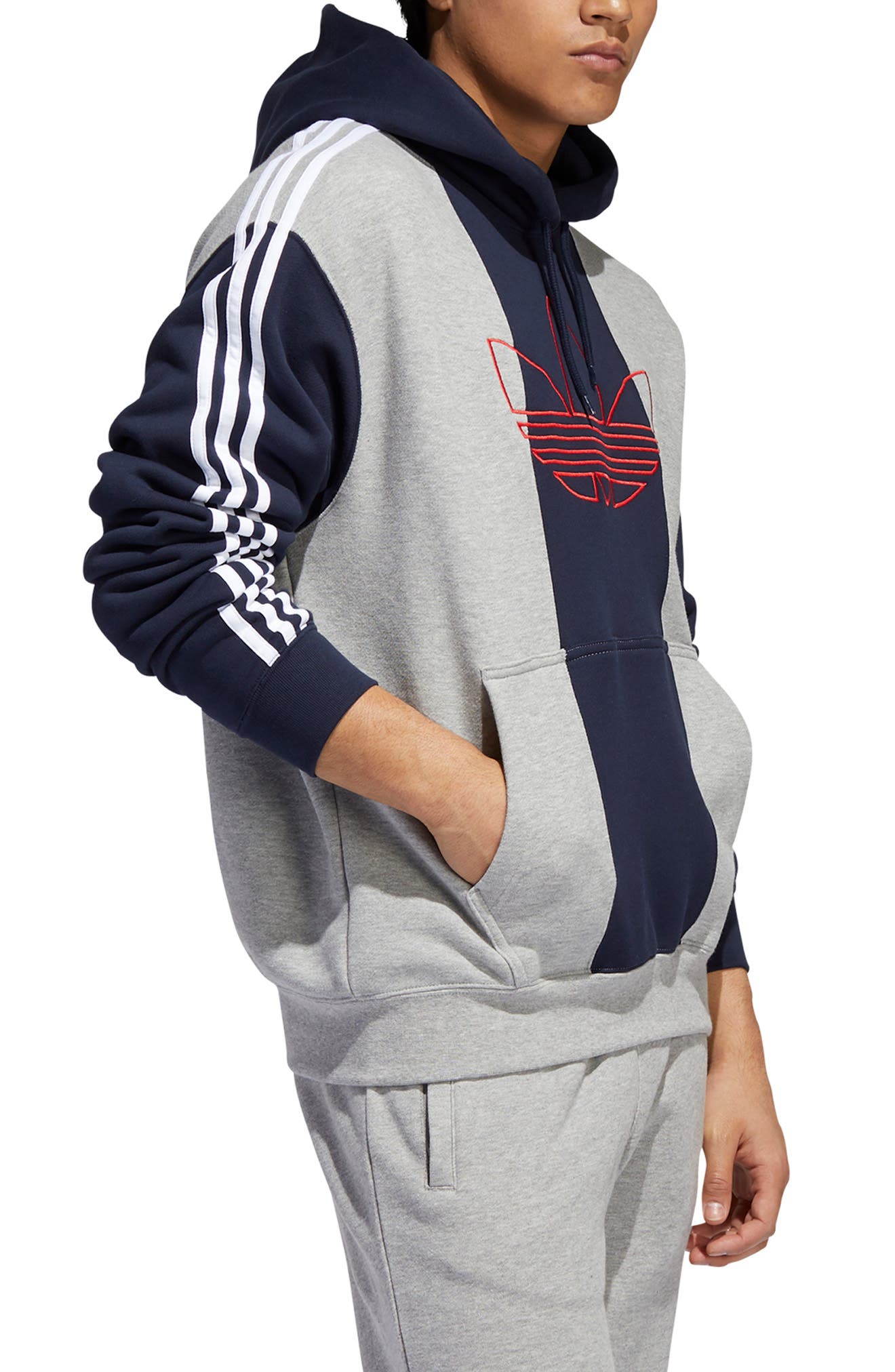 adidas off court trefoil hoodie