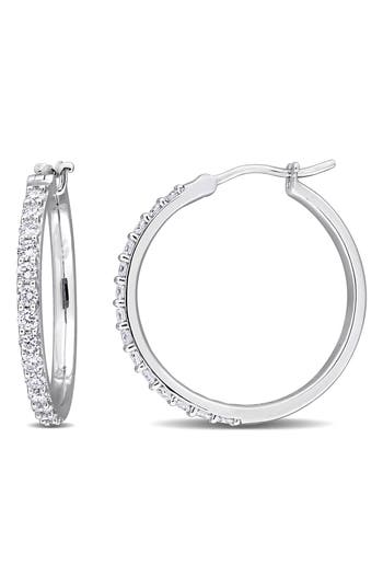 Created Forever Lab Grown Diamond Hoop Earrings In Silver