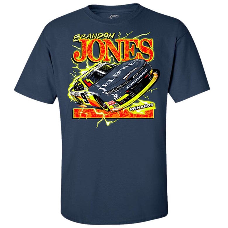 JR MOTORSPORTS OFFICIAL TEAM APPAREL JR MOTORSPORTS OFFICIAL TEAM APPAREL NAVY BRANDON JONES CAR T-SHIRT