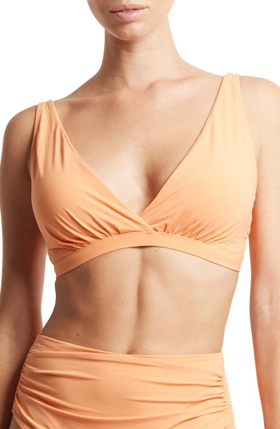 Shop Hanky Panky Wrap Front Bikini Top In Florence Orange