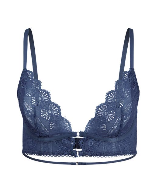 Adore Me Kinley Unlined Plunge Bra In Dark Blue