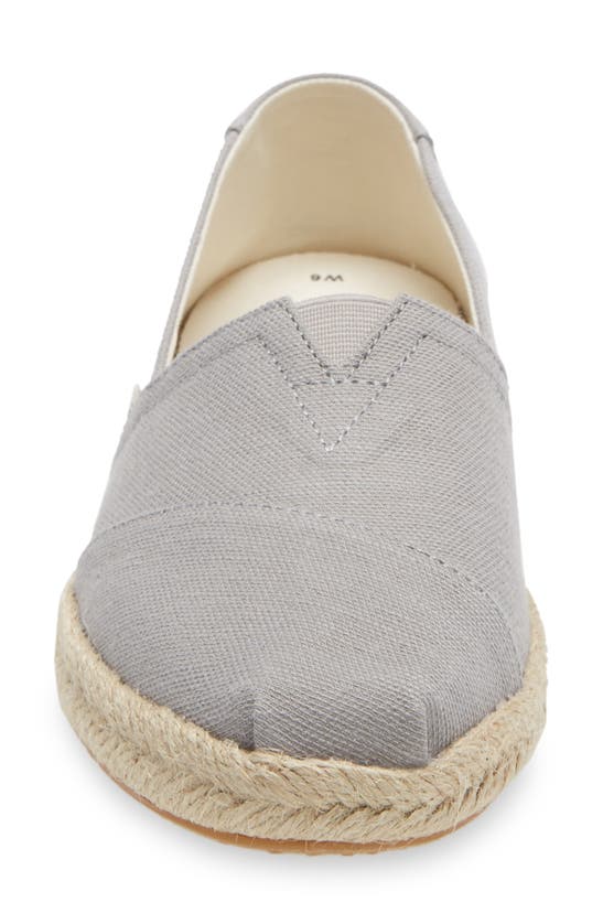 Shop Toms Alpargata Rope Espadrille In Grey Canvas