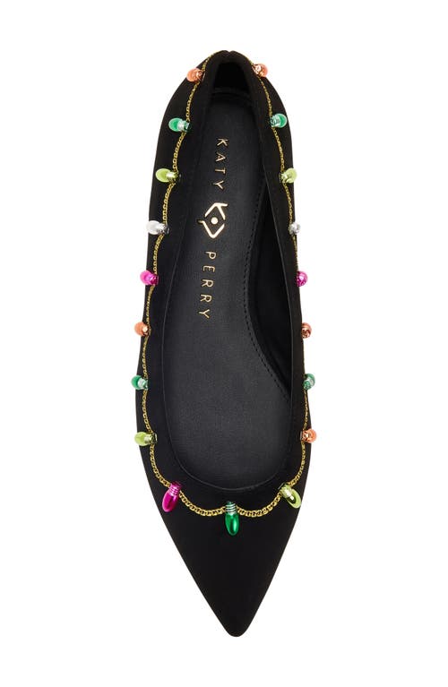 Katy Perry The Hollie Christmas Pointed Toe Flat In Black