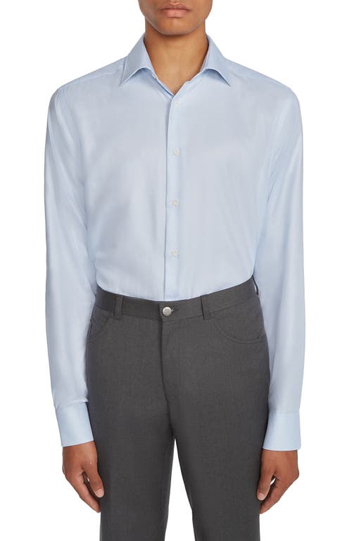 Jack Victor Greene Cotton Button-Up Shirt in Sky /White