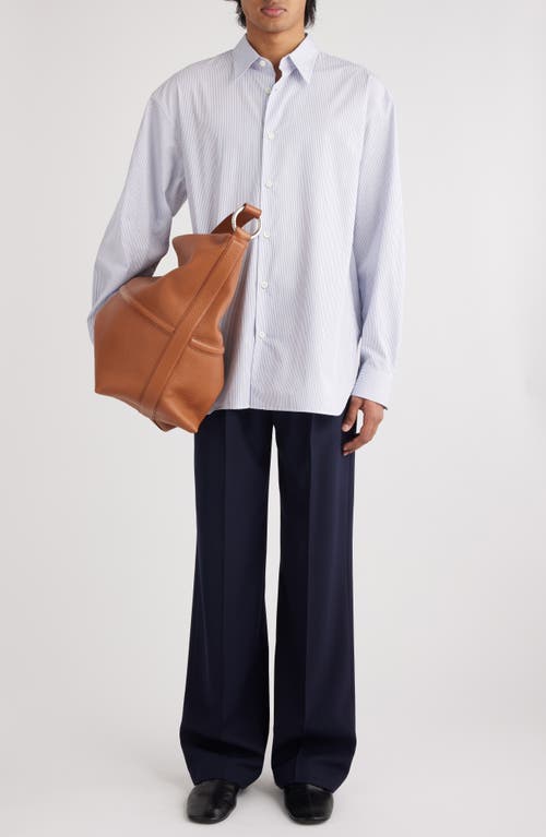 Shop Dries Van Noten Croom Oversize Pinstripe Button-up Oxford Shirt In Dessin