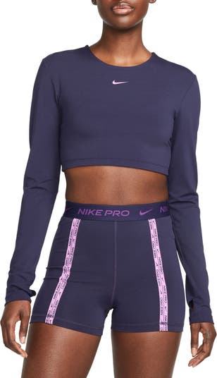Nike Pro Dri-FIT Women's Cropped Long-Sleeve Top.