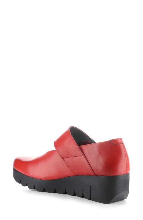 Shop Fly London Vari Mary Jane Platform Wedge Pump In Red Burn