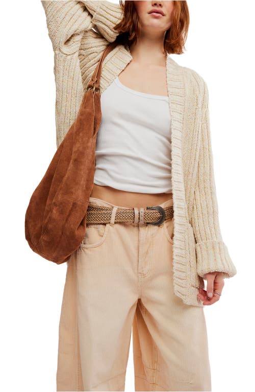 Shop Free People Blossom Cotton Open Front Cardigan In Ivory Pastel