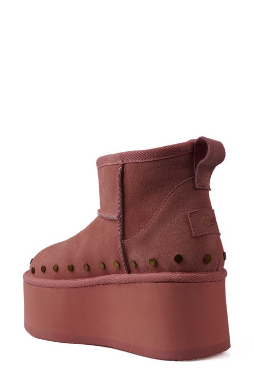Candies Candie's Shye Faux Fur Platform Bootie In Pink Suede