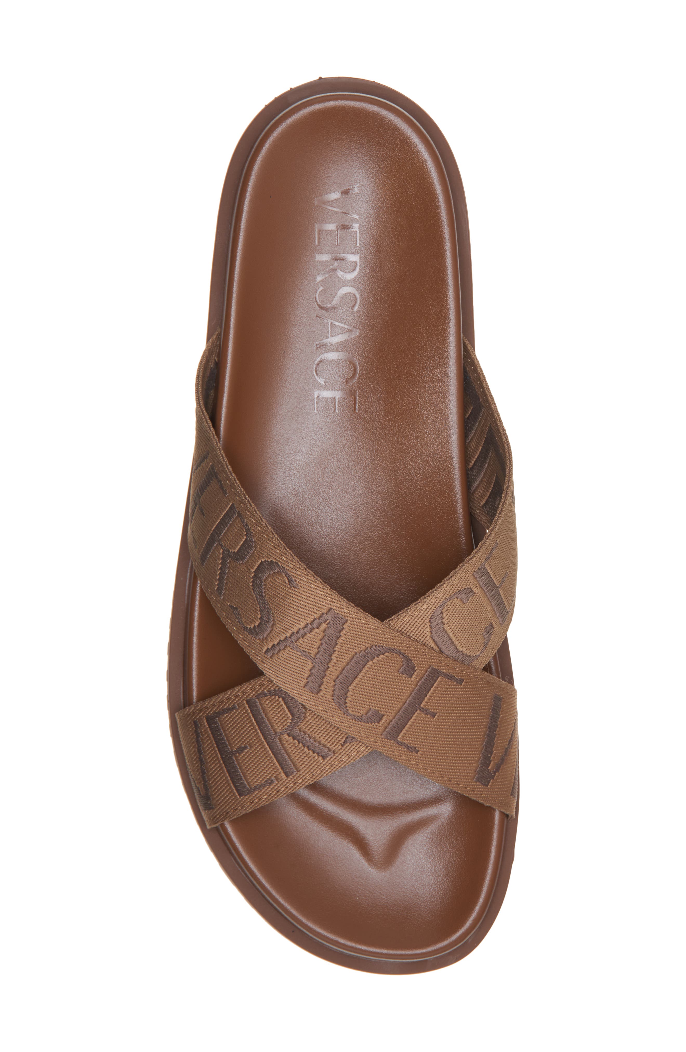 Versace Logo Jacquard Slide Sandal (Men) Nordstrom