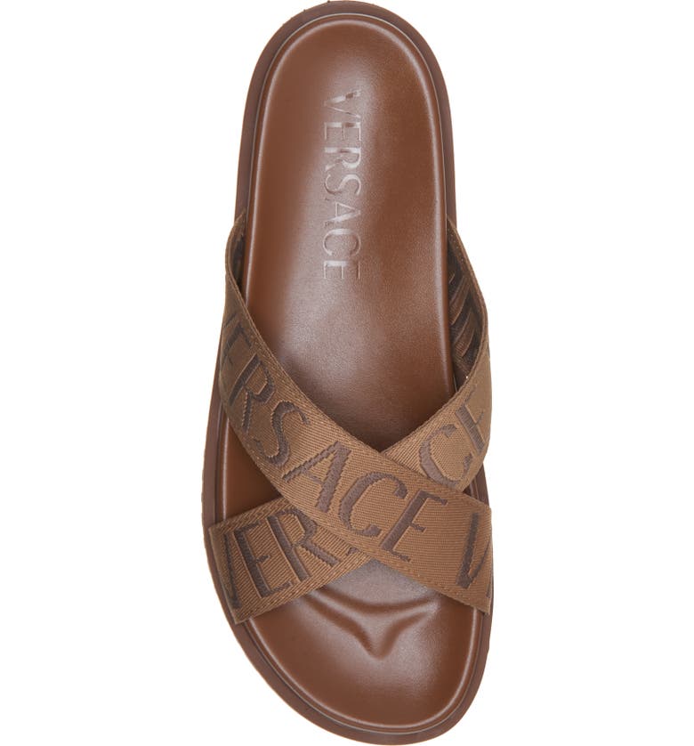 Versace Logo Jacquard Slide Sandal (Men) | Nordstrom