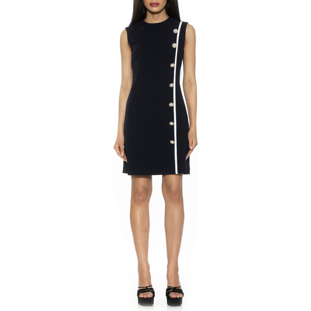 Alexia Admor Women's Armani Button Shift Dress In Navy