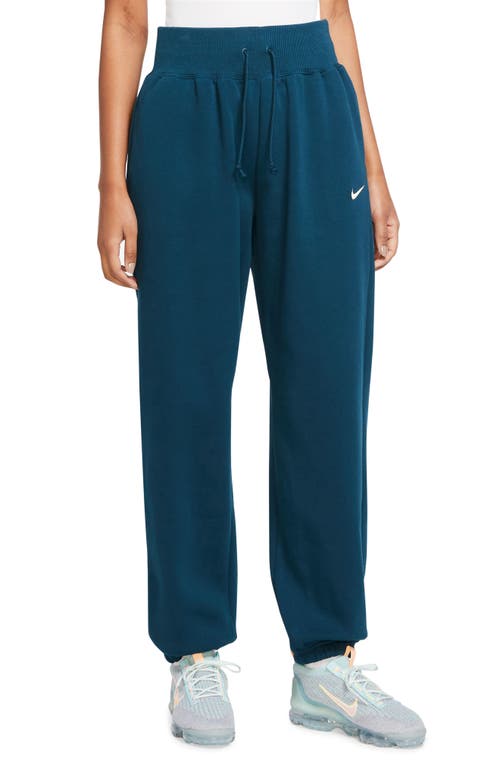 Nike Sportswear Phoenix High Waist Fleece Sweatpants in Valerian Blue/Sail