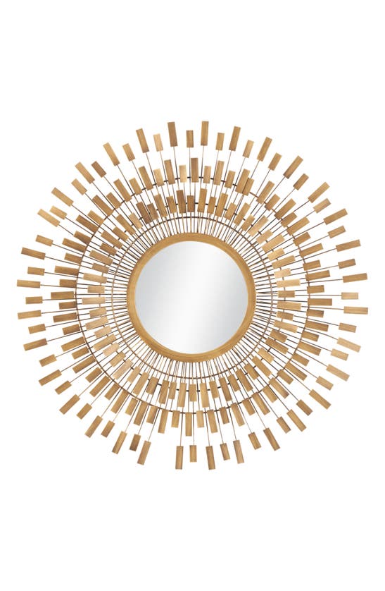 Vivian Lune Home Sunburst Circle Wall Mirror In Gold