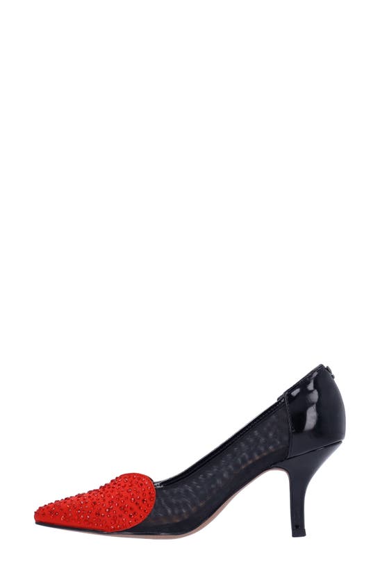 J. Reneé Coopid Pointed Toe Pump In Black/ Red