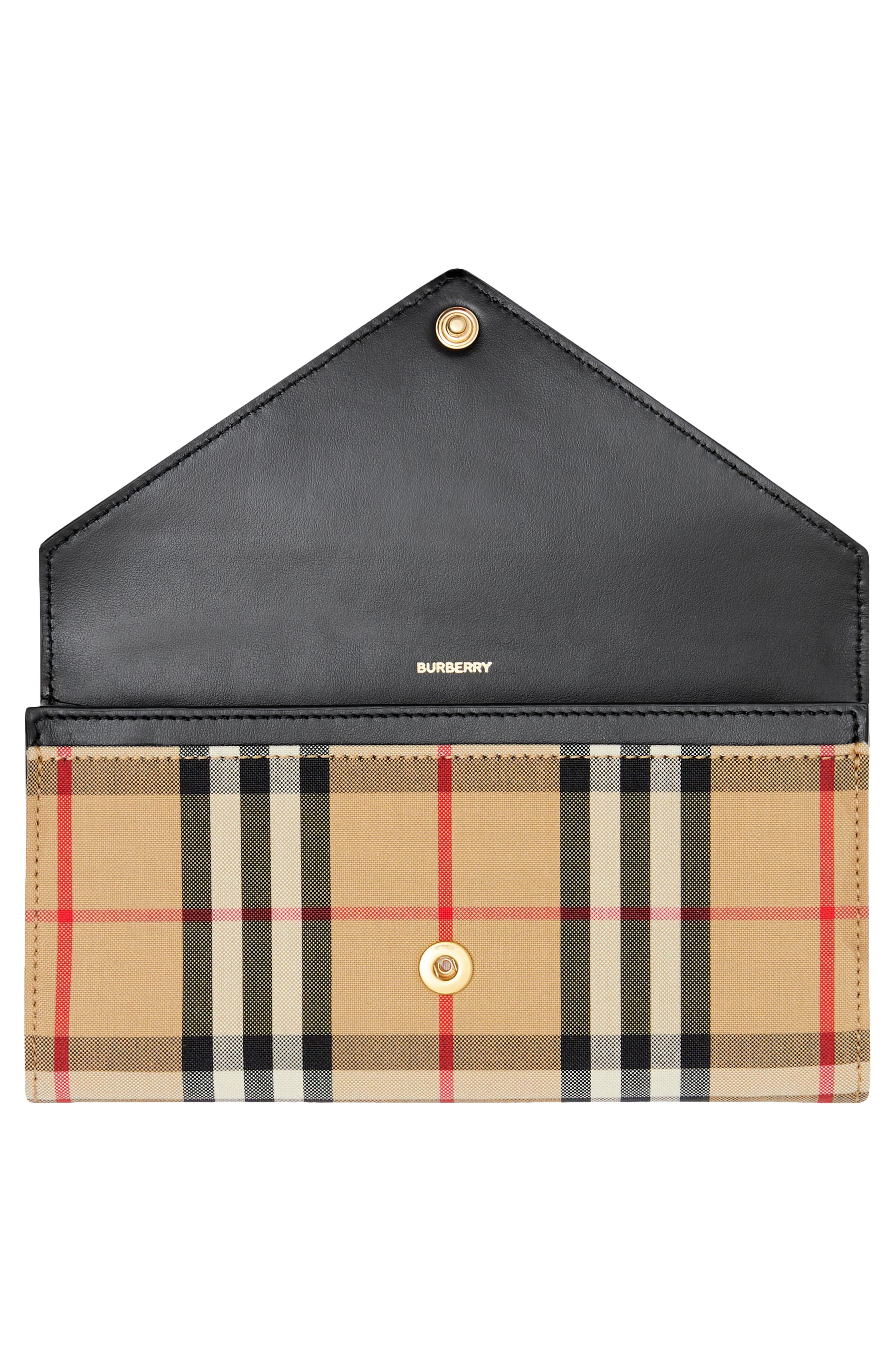 burberry halton check continental wallet