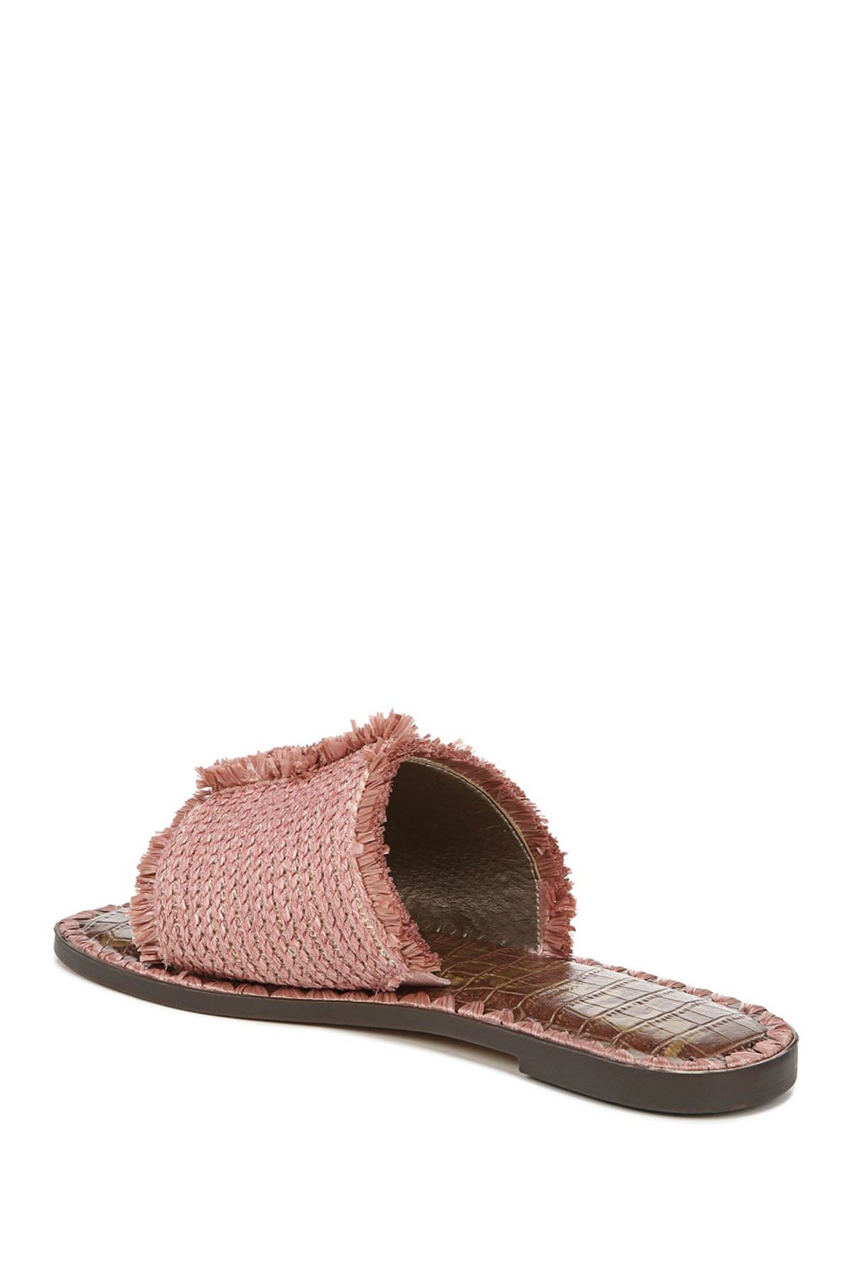 sam edelman ribbed raffia slide sandals
