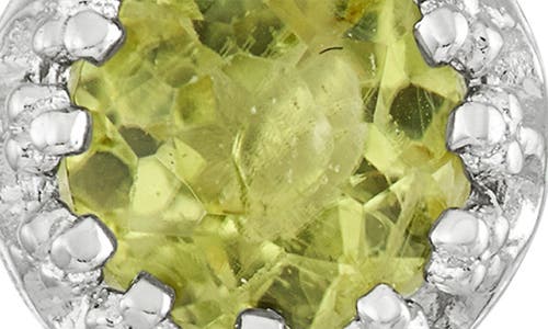 Fzn Semiprecious Stone Crown Stud Earrings In Peridot