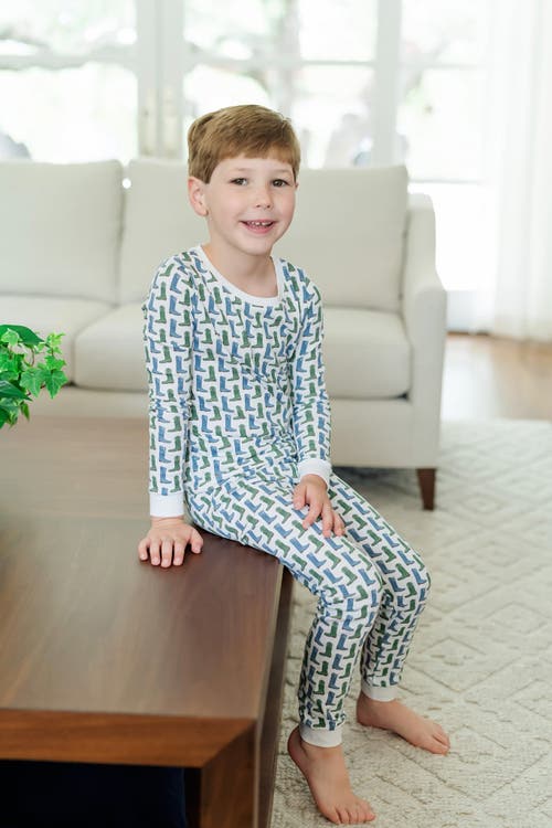 Lila And Hayes Grayson Boys' Pajama Pant Set In Cowboy Boots