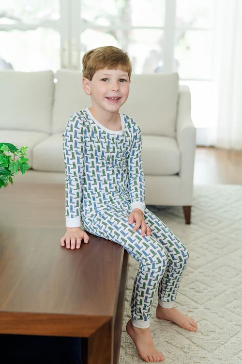 Shop Lila And Hayes Grayson Boys' Pajama Pant Set In Cowboy Boots