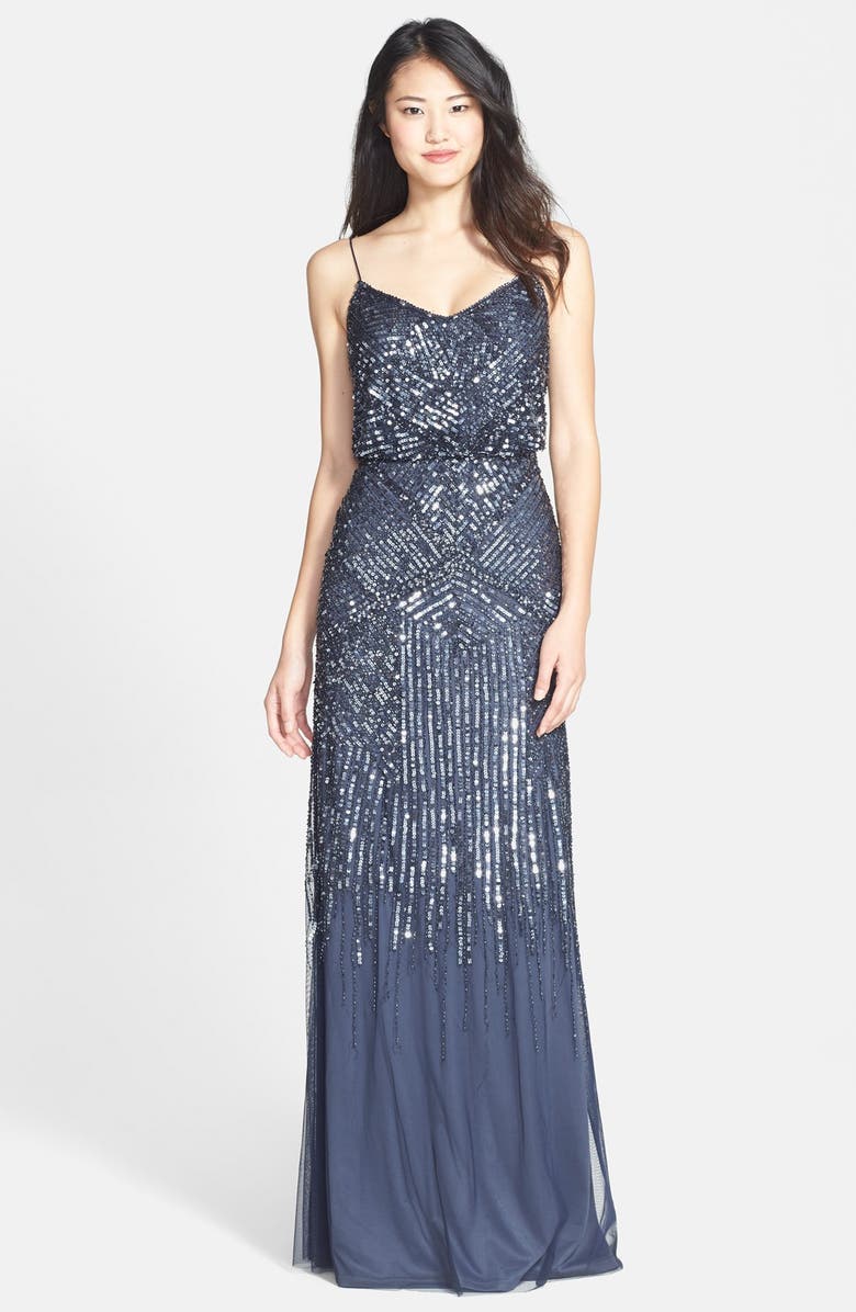 Adrianna Papell Beaded Blouson Gown | Nordstrom