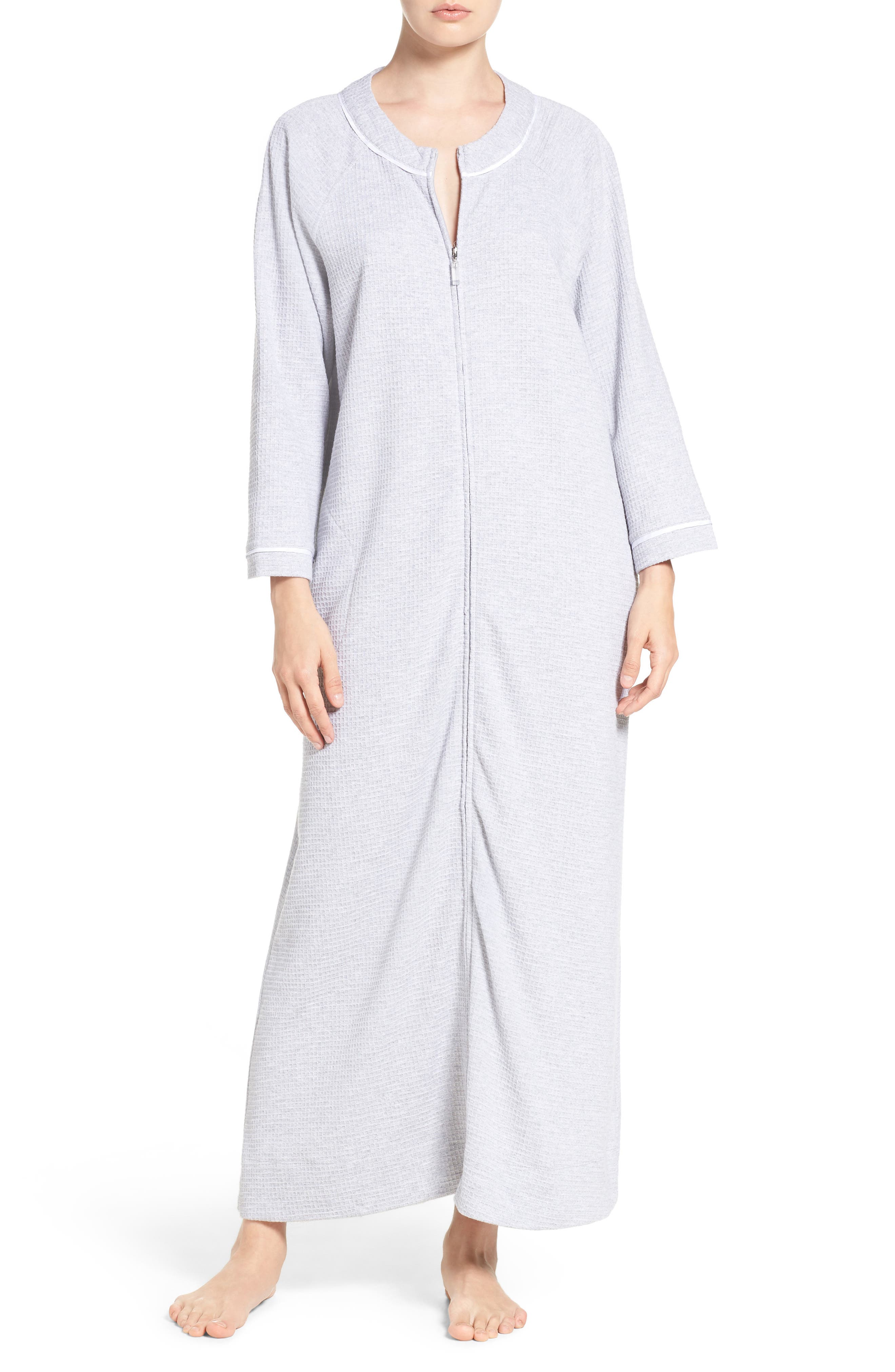 Carole Hochman Designs Waffle Knit Zip Robe Nordstrom