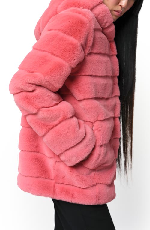 Shop Apparis Goldy Recycled Polyester Pluche™ Faux Fur Coat In Geranium