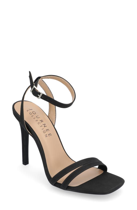Journee Collection Yevva Ankle Strap Stiletto Sandal In Black