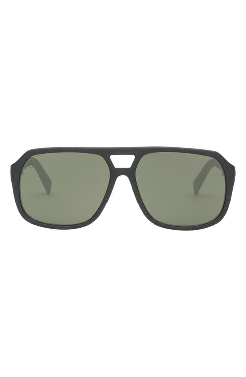 Electric Dude 48mm Small Polarized Aviator Sunglasses in Matte Black/Grey Polar