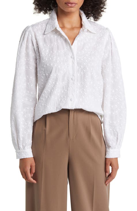 Inella Embroidered Cotton Button-Up Shirt