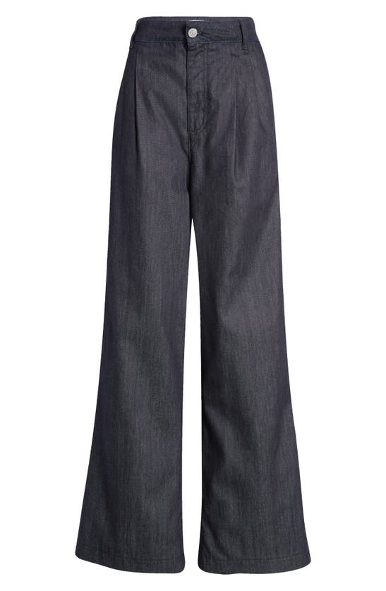 Frame Pleat Wide Leg Denim Chinos In Rinse | ModeSens