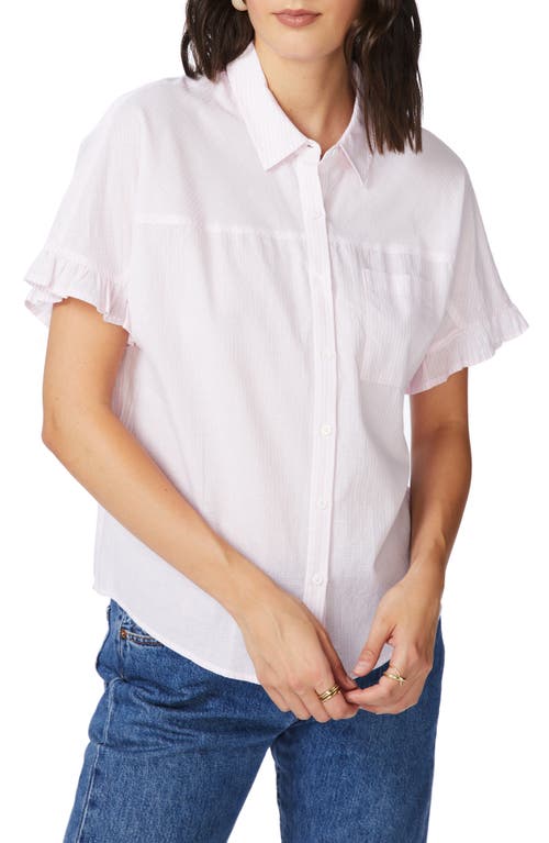 Spring Stripe Shirt in Chambray Pink