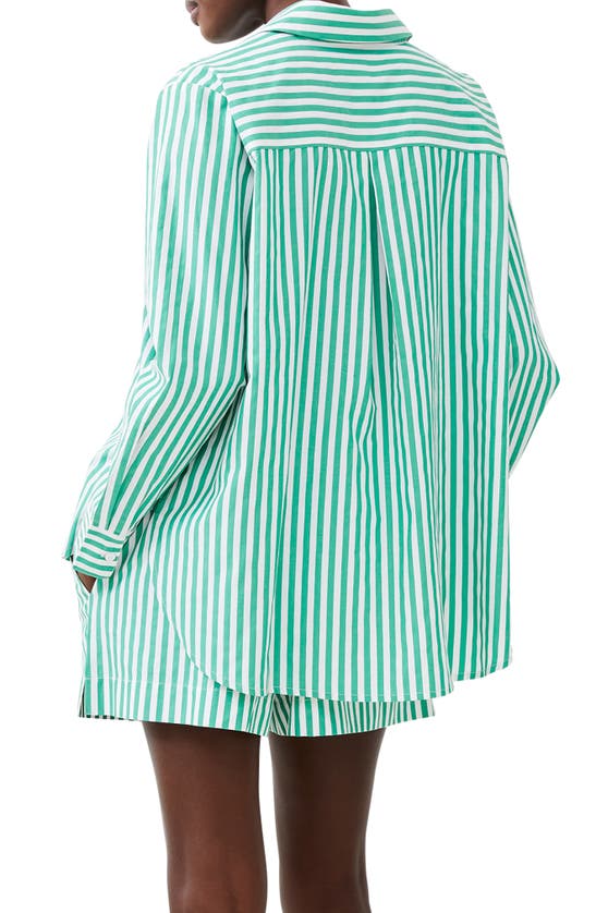 Shop French Connection Thick Stripe Shirt In Jelly Bean/ Linen White