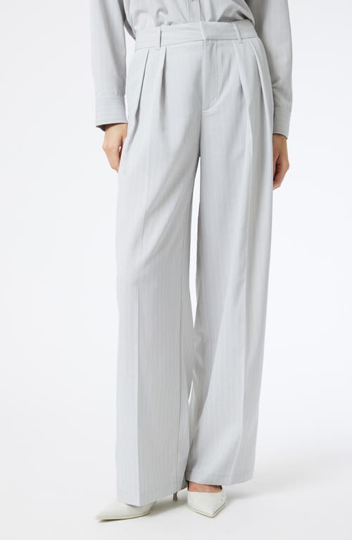 Shop Mavi Jeans Pleated Pinstripe Wide Leg Pants In Pin Stripe