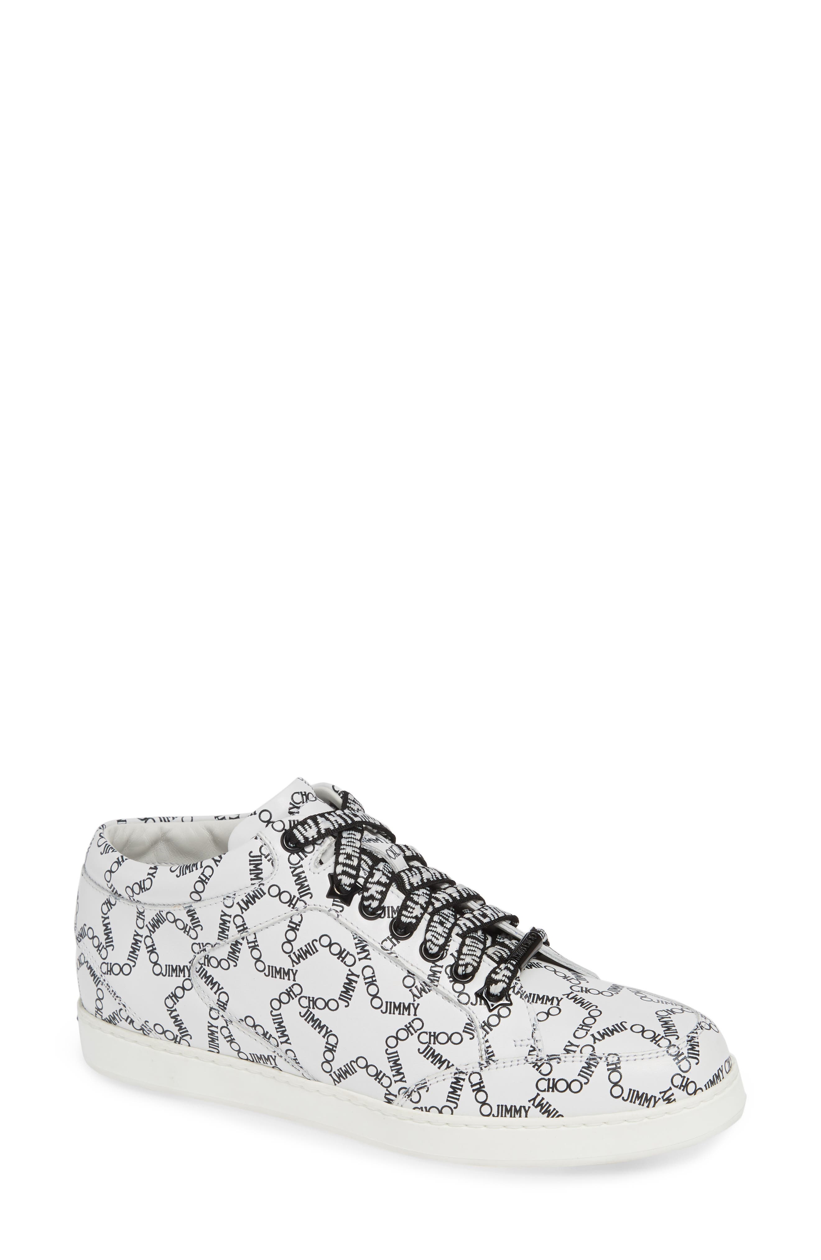 jimmy choo miami sneakers white