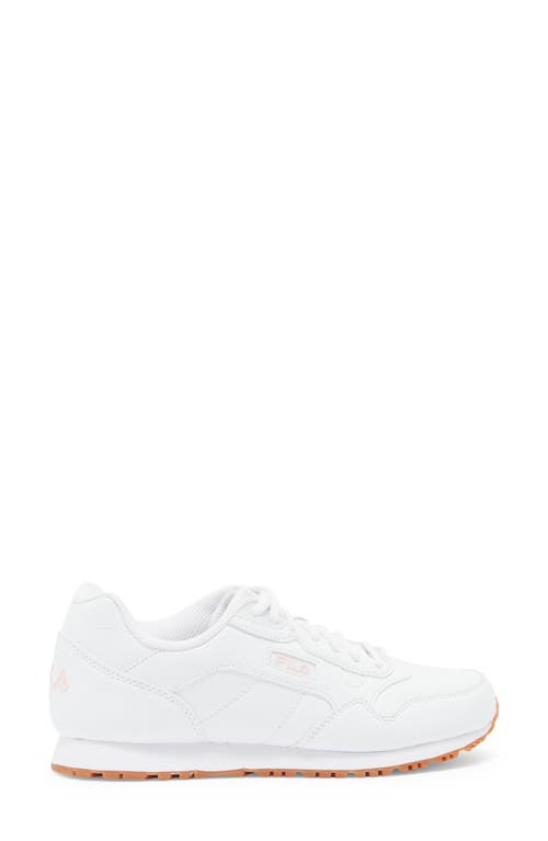 Shop Fila Cress Pb Gum Sneaker In White/gum