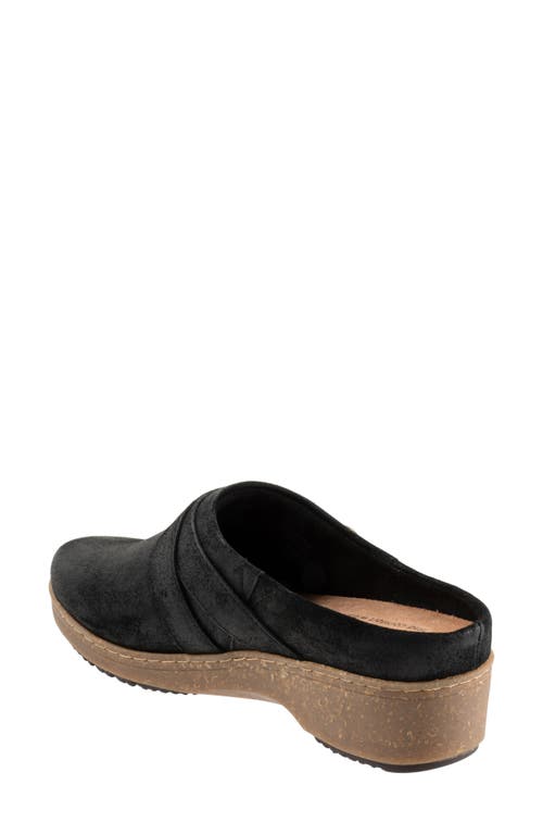 Softwalk ® Asmara Platform Mule In Black Suede
