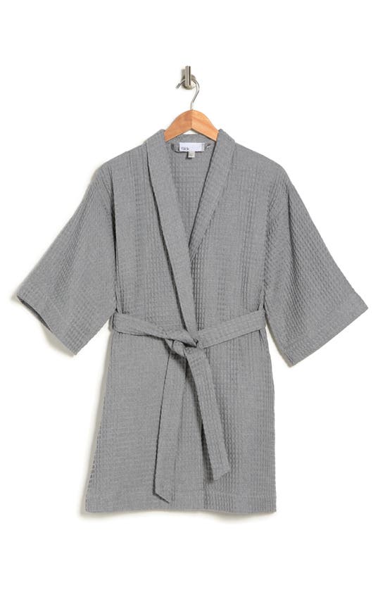 Nordstrom Rack Waffle Weave Robe In Grey Pearl Heather